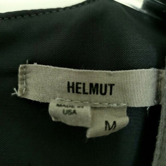 Helmut Lang V-Neck Asymmetrical Mini Dress M Green-Gray Asymmetrical Bodycon - Picture 7 of 8